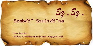 Szabó Szultána névjegykártya